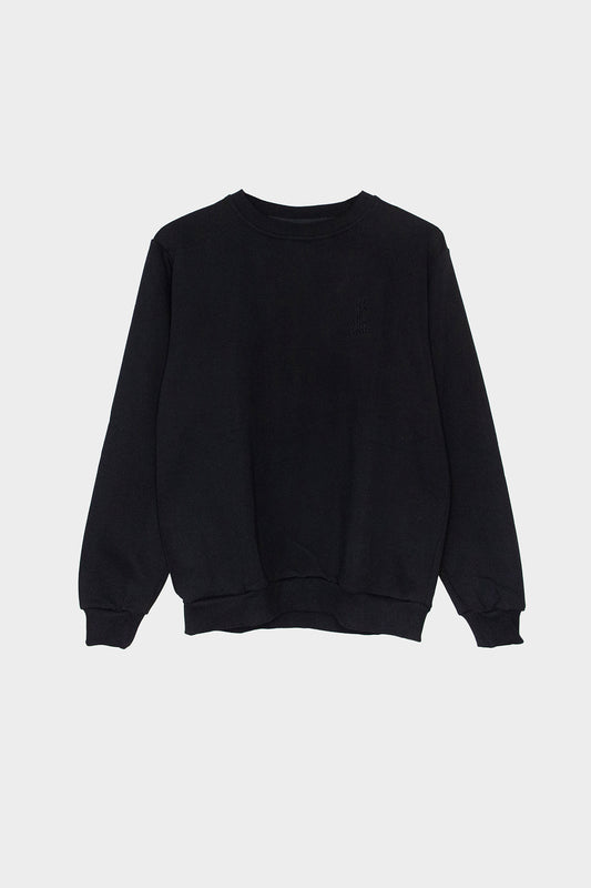 One Wolf Logo Sweater black regular glossy