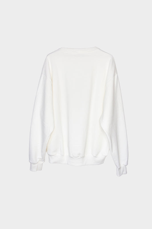 Sweater One Wolf oversize off white not brushed