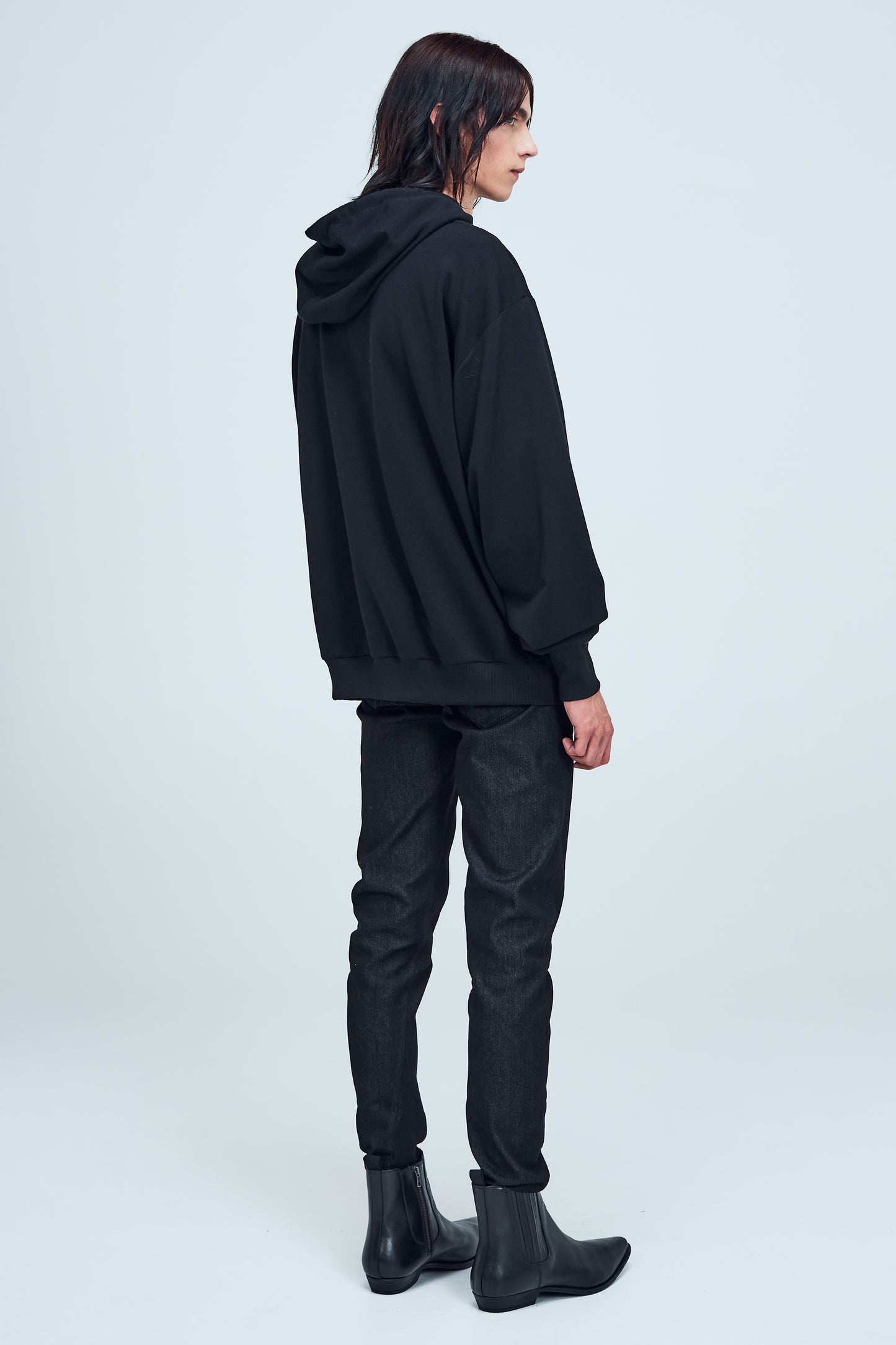 One Wolf Oversize Hoodie melns, standarta