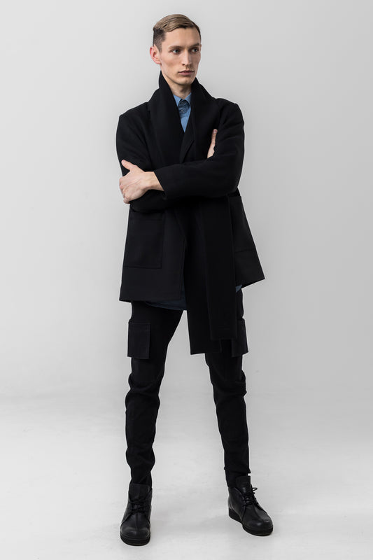 UNIFORM Jacket Scarf black