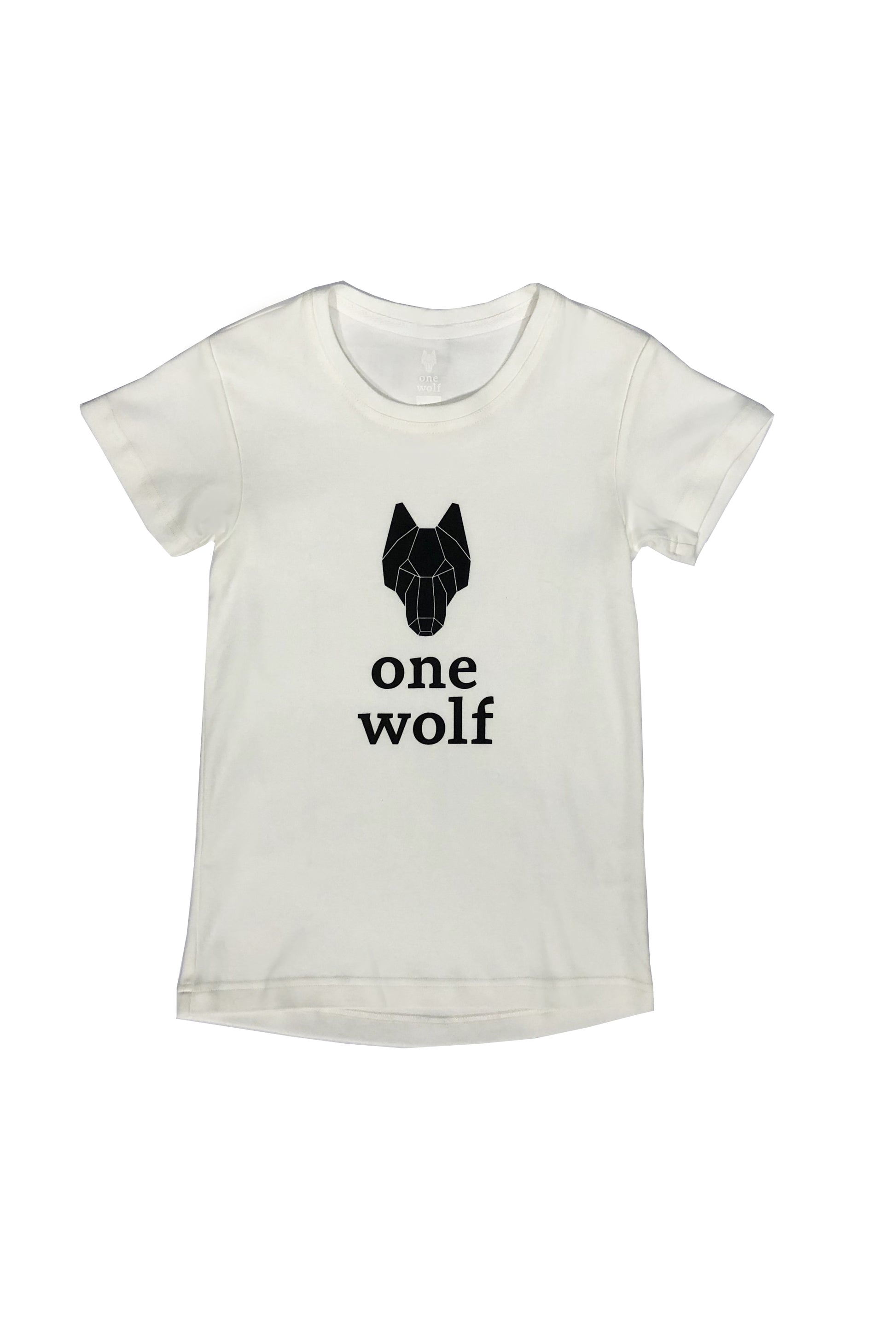 KIDS OW LOGO T-shirt white/black logo - One Wolf