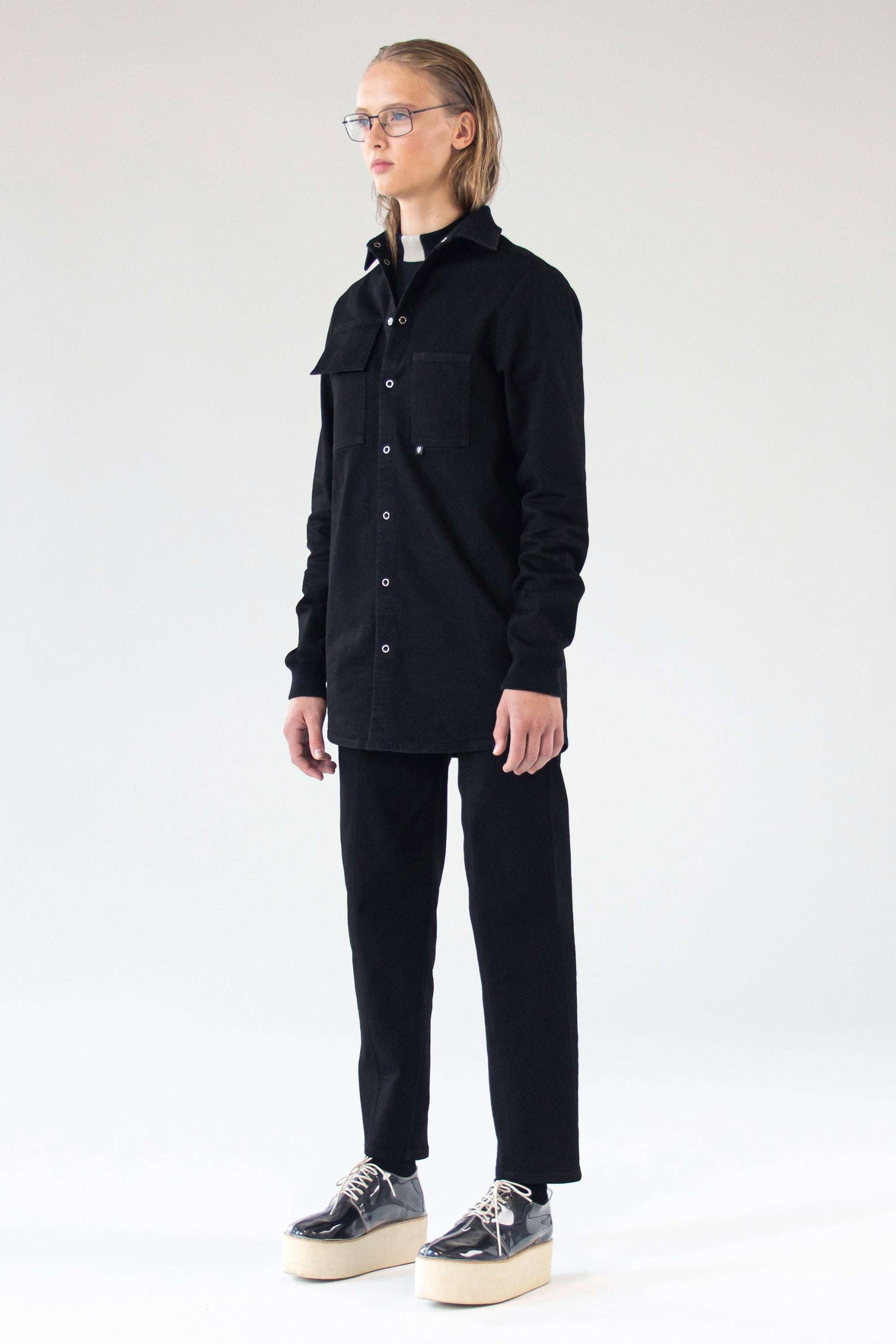 Unisex Denim Shirt SEEKER - black