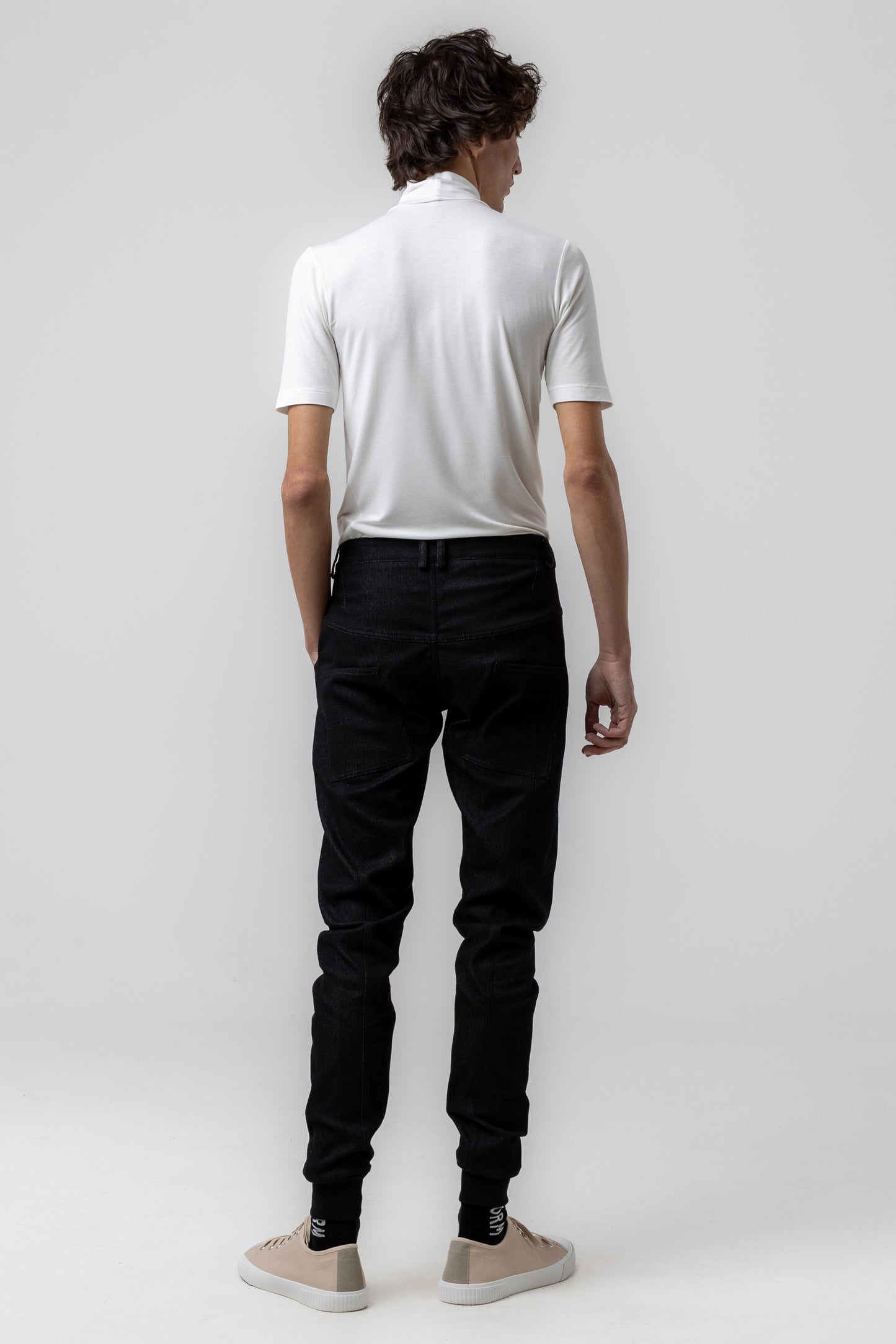 Bamboo Turtleneck T-Shirt off-white