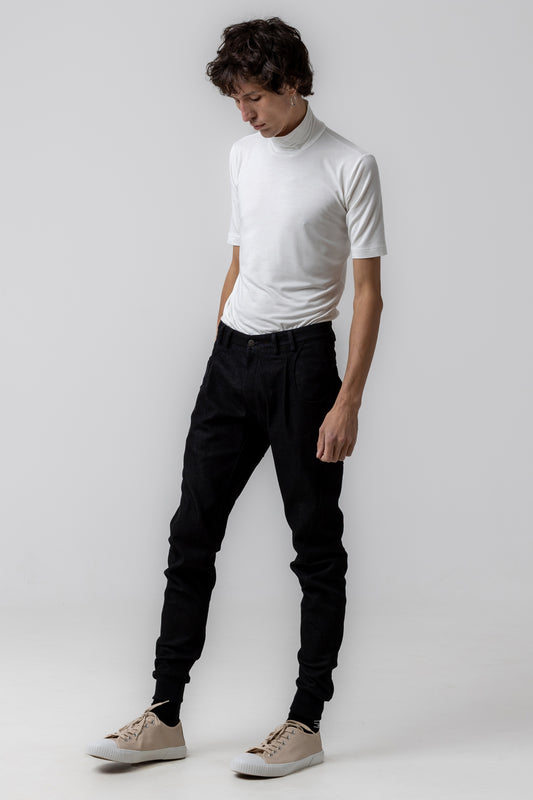 Bamboo Turtleneck T-Shirt off-white