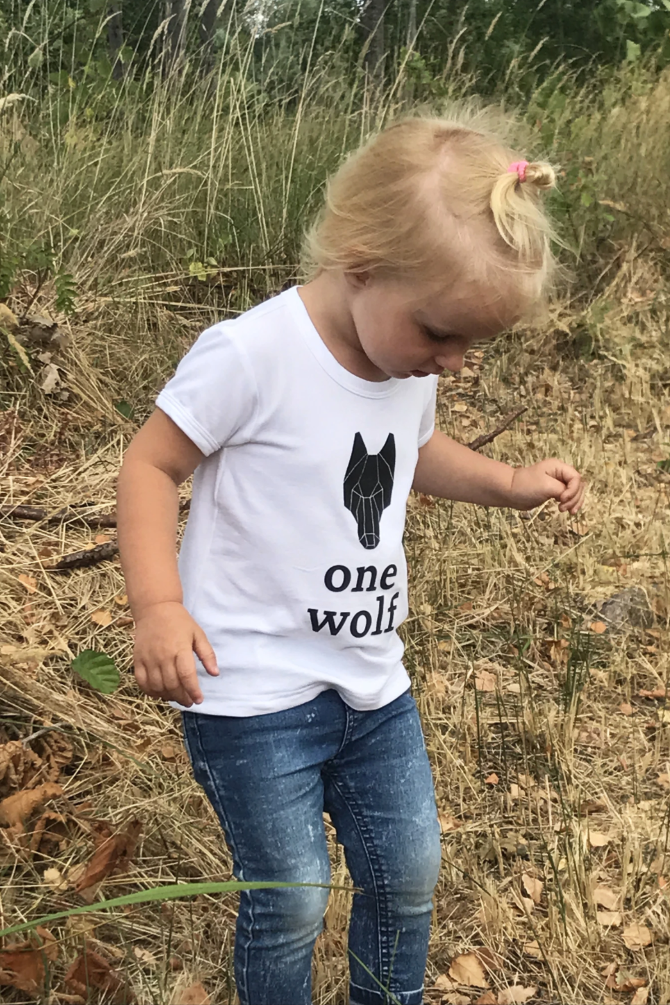 KIDS OW LOGO T-shirt white/black logo - One Wolf